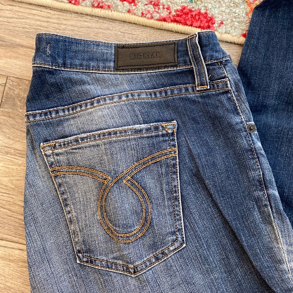 Big Star Maddie skinny 29R jeans dark wash with fade